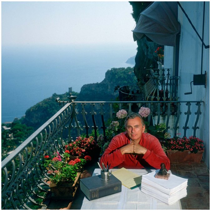 Gore Vidal - Writer at Work in Home Ravello Italy Photo Slim Aarons