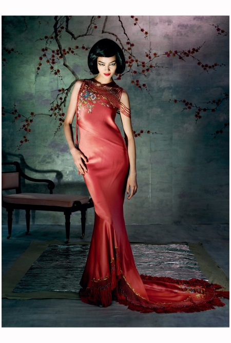 Fei Fei Sun Dior Haute Couture Jhon Galliano 1997 - Vogue May 2015 Steven Meisel